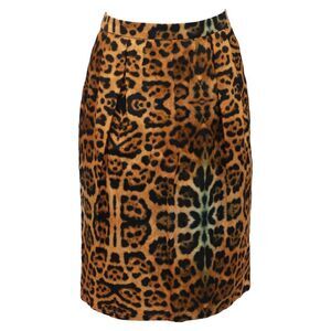 Dries Van Noten Leopard Print Midi Skirt in Animal Print Viscose